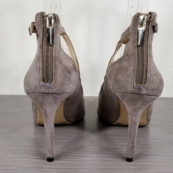 Vince Camuto Neddy Pointy Toe Pump, Brown Suede, Womens Size 7.5 / 37.5 - Picture 5 of 12